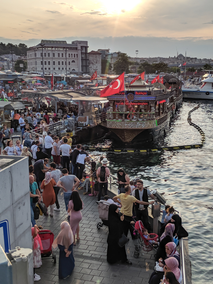 Busy night on the Bosphorus in Istanbul, Turkey #istanbul #turkey #goldenhorn #wheretostay #hotelreview #hotelmomento #traveltips 