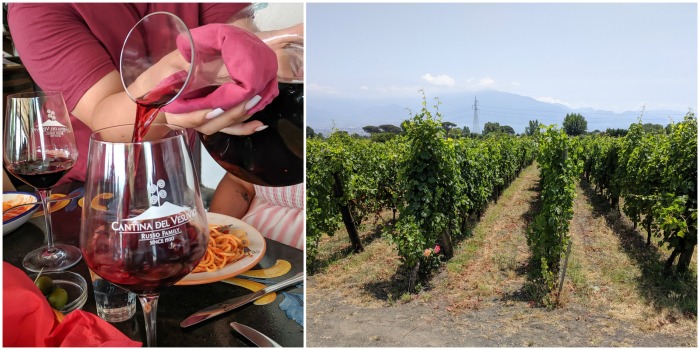 5 days in Sorrento, Italy + the Amalfi Coast | Lunch and wine tasting at Cantina del Vesuvio winery, Mount Vesuvius #sorrento #italy #winery #winetasting #vesuvius #naples