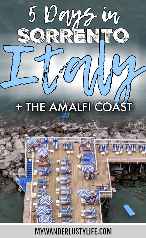 5 days in Sorrento, Italy & the Amalfi Coast | Where to stay in Sorrento, Where to eat, day trip to Capri, hiking the Path of the Gods, Amalfi Coast drive, food tour, pizza, and more! #sorrento #italy #amalficoast #foodtour #pizza #capri #pathofthegods #winetasting #winery