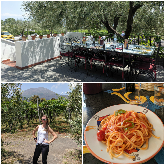 5 days in Sorrento, Italy + the Amalfi Coast | Lunch and wine tasting at Cantina del Vesuvio winery, Mount Vesuvius #sorrento #italy #winery #winetasting #vesuvius #naples