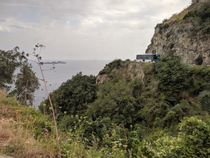 Winding roads of the Amalfi Coast | Hiking the Path of the Gods from Sorrento, Italy on the Amalfi Coast | #pathofthegods #sorrento #amalficoast #hiking #italy