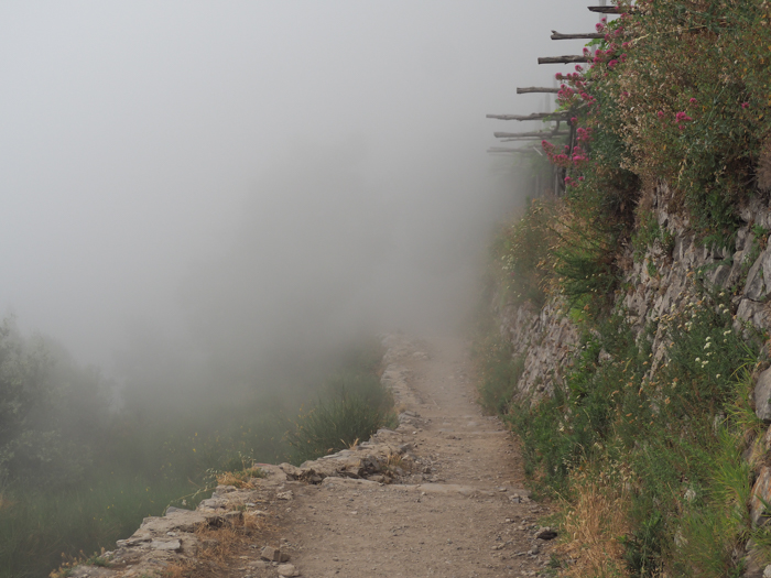 Clouds and fog along the Amalfi Coast | Hiking the Path of the Gods from Sorrento, Italy on the Amalfi Coast | #pathofthegods #sorrento #amalficoast #hiking #italy