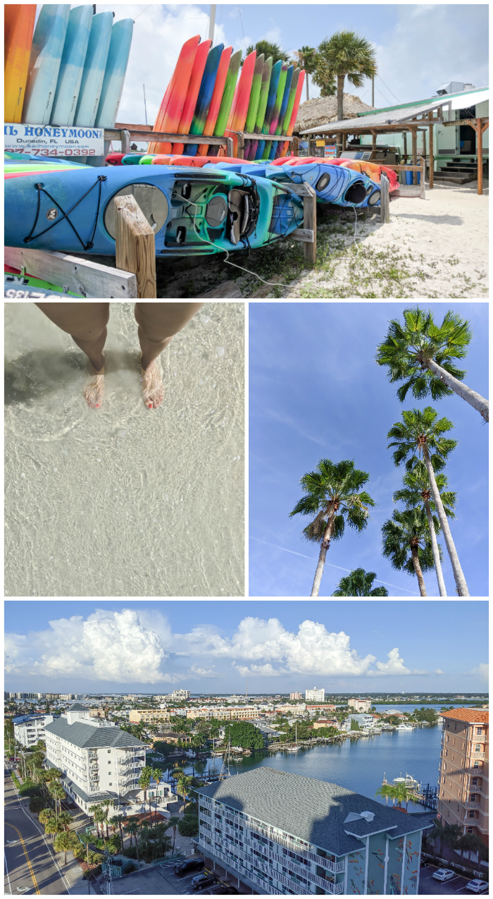 Kayaking, palm trees, beach scene | My 5 Favorite Ways I Spend a Weekend in Clearwater, Florida | #clearwater #florida #clearwaterbeach #palmtrees #kayaking