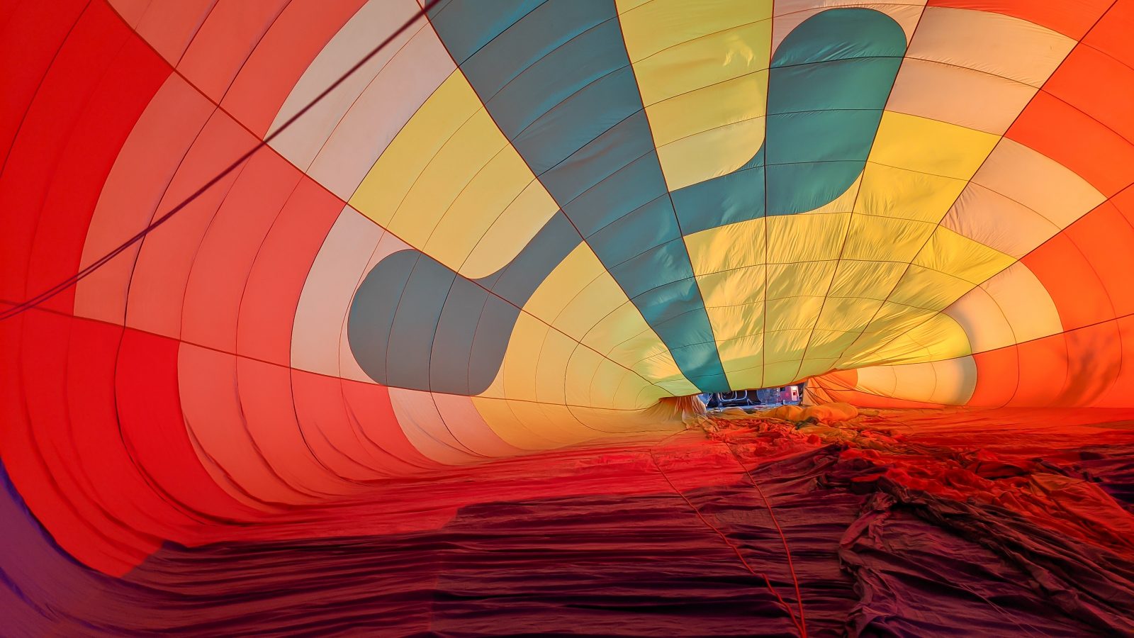 Inside the balloon as they're blowing it up | What You Need to Know for Your Sunrise Hot Air Balloon Ride in Arizona | Scottsdale and Phoenix, Arizona hot air balloon rides with Hot Air Expeditions