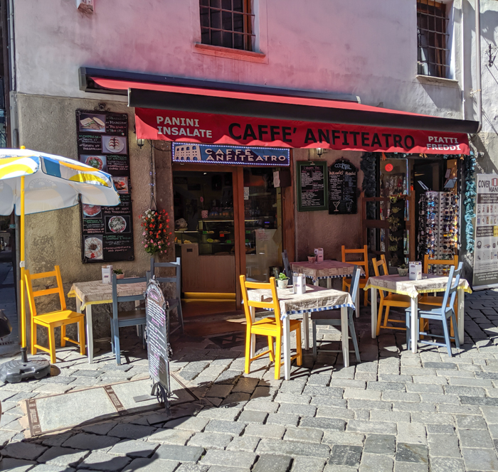 Caffe Anfiteatro for lunch | How to Spend 1 Day in Aosta, Italy // The Capital of the Aosta Valley | Things to see in Aosta, Things to do in Aosta, Where to eat in Aosta, the smallest of Italy's 20 regions #aosta #italy #aostavalley #traveltips #timebudgettravel #romanruins #ancient #ruins 