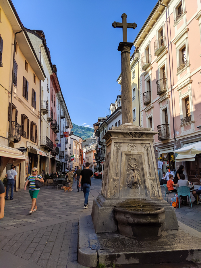 fresh water fountain, nasoni | How to Spend 1 Day in Aosta, Italy // The Capital of the Aosta Valley | Things to see in Aosta, Things to do in Aosta, Where to eat in Aosta, the smallest of Italy's 20 regions #aosta #italy #aostavalley #traveltips #timebudgettravel #romanruins #ancient #ruins