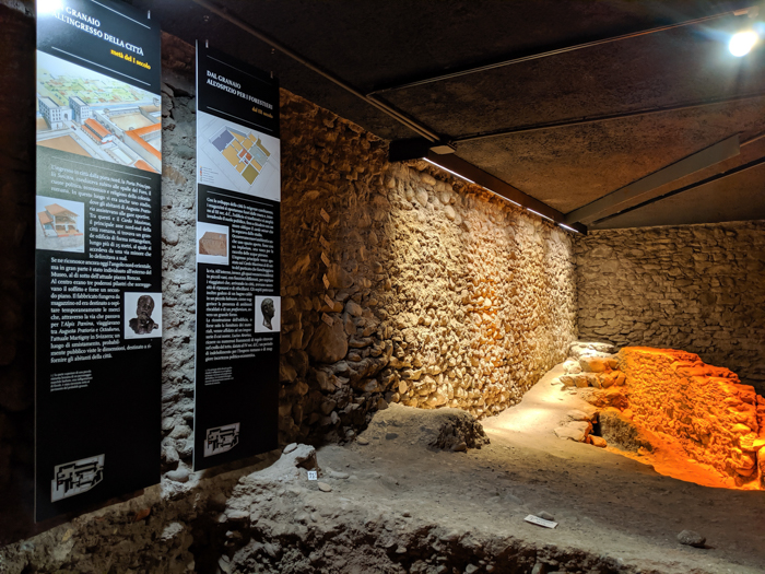 Inside the Regional Archaeology Museum | How to Spend 1 Day in Aosta, Italy // The Capital of the Aosta Valley | Things to see in Aosta, Things to do in Aosta, Where to eat in Aosta, the smallest of Italy's 20 regions #aosta #italy #aostavalley #traveltips #timebudgettravel #romanruins #ancient #ruins 