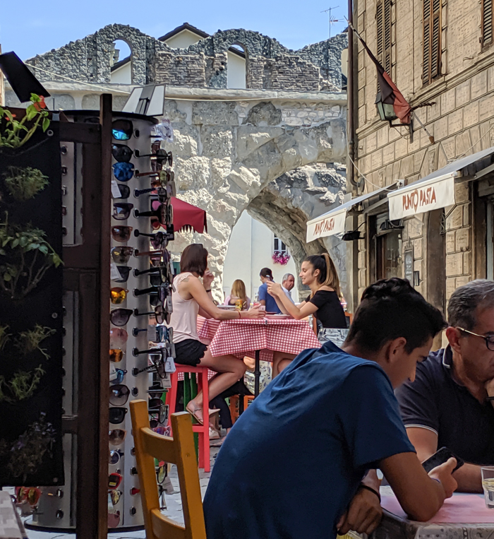 Caffe Anfiteatro for lunch | How to Spend 1 Day in Aosta, Italy // The Capital of the Aosta Valley | Things to see in Aosta, Things to do in Aosta, Where to eat in Aosta, the smallest of Italy's 20 regions #aosta #italy #aostavalley #traveltips #timebudgettravel #romanruins #ancient #ruins 