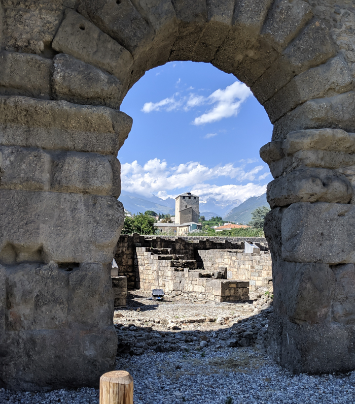 Roman Theater, roman ruins | How to Spend 1 Day in Aosta, Italy // The Capital of the Aosta Valley | Things to see in Aosta, Things to do in Aosta, Where to eat in Aosta, the smallest of Italy's 20 regions #aosta #italy #aostavalley #traveltips #timebudgettravel #romanruins #ancient #ruins