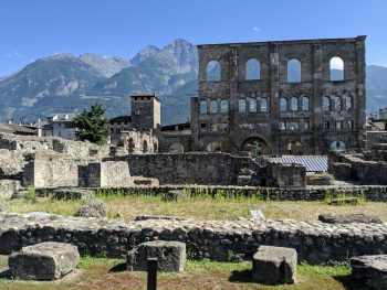 Roman Theater, roman ruins | How to Spend 1 Day in Aosta, Italy // The Capital of the Aosta Valley | Things to see in Aosta, Things to do in Aosta, Where to eat in Aosta, the smallest of Italy's 20 regions #aosta #italy #aostavalley #traveltips #timebudgettravel #romanruins #ancient #ruins