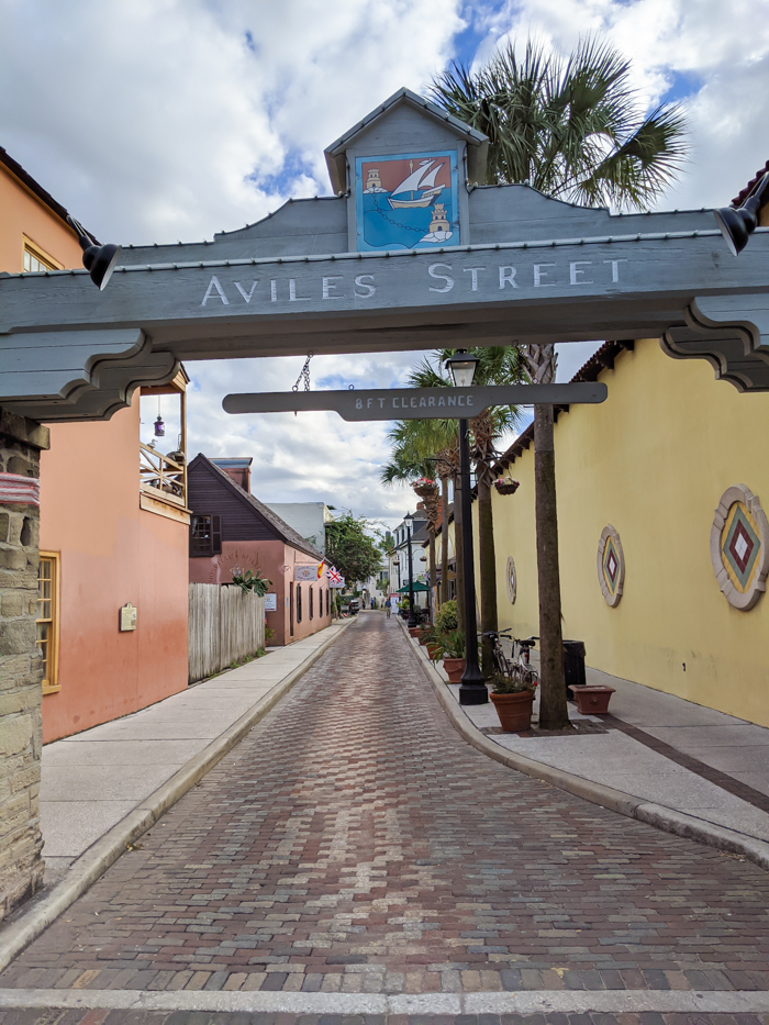 Aviles Street / 1 day in St. Augustine, Florida: A quick trip to America's oldest city / 24 hours in St. Augustine / day trip to St. Augustine from Jacksonville or day trip to St. Augustine from Orlando 