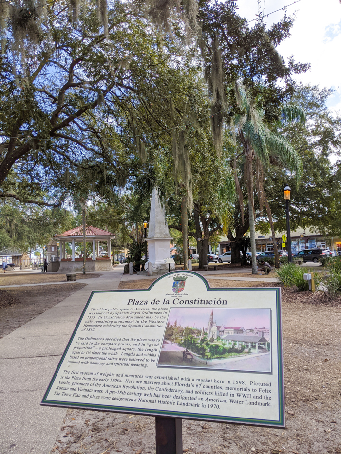 Plaza de la Constitucion / 1 day in St. Augustine, Florida: A quick trip to America's oldest city / 24 hours in St. Augustine / day trip to St. Augustine from Jacksonville or day trip to St. Augustine from Orlando 