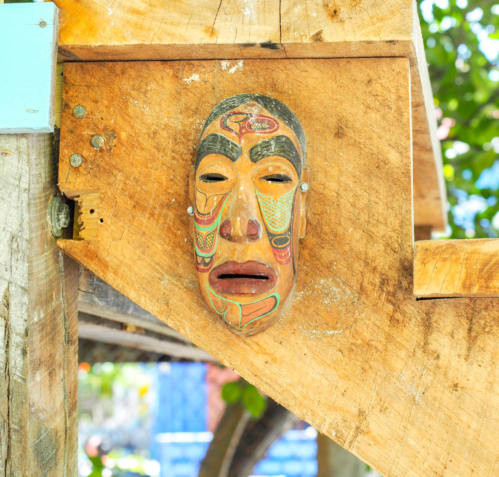 mask hanging in caye caulker belize