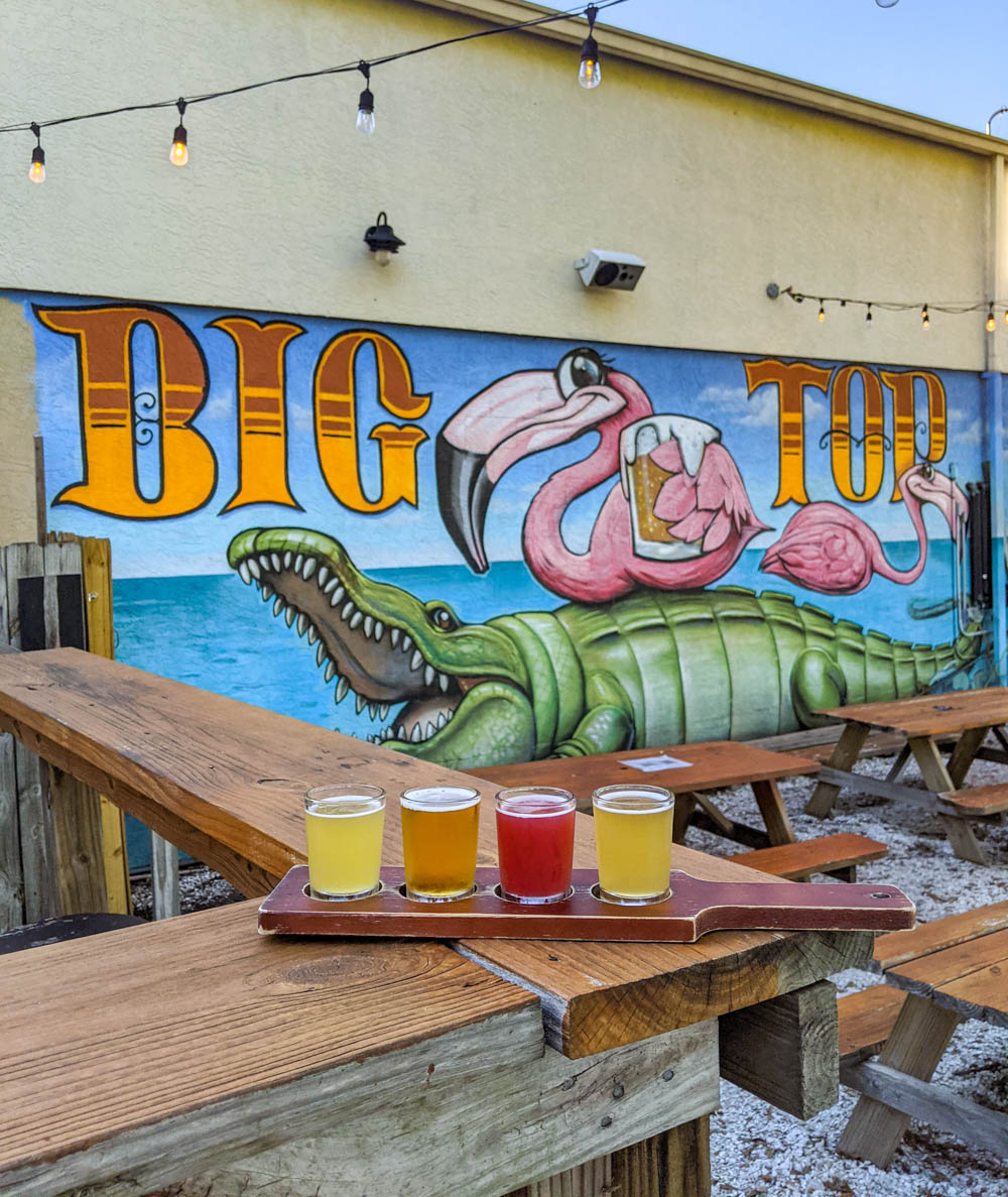 Big Top Brewing Company beer flight / 3 days in Sarasota, Florida / What to do in Sarasota, Where to eat in Sarasota, itinerary and information guide