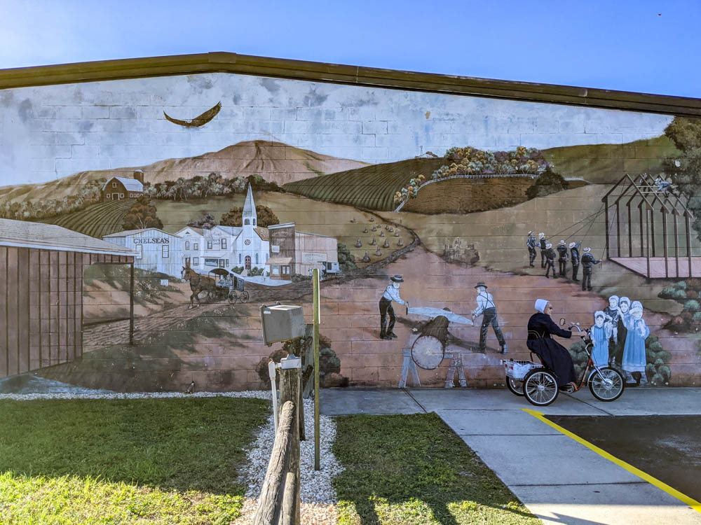 Mural at Yoder's Restaurant and Amish Village in Sarasota, Florida