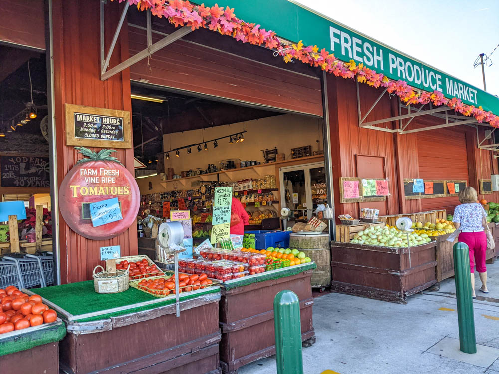 fresh market at Yoder's restaurant and Amish village in Sarasota, Florida