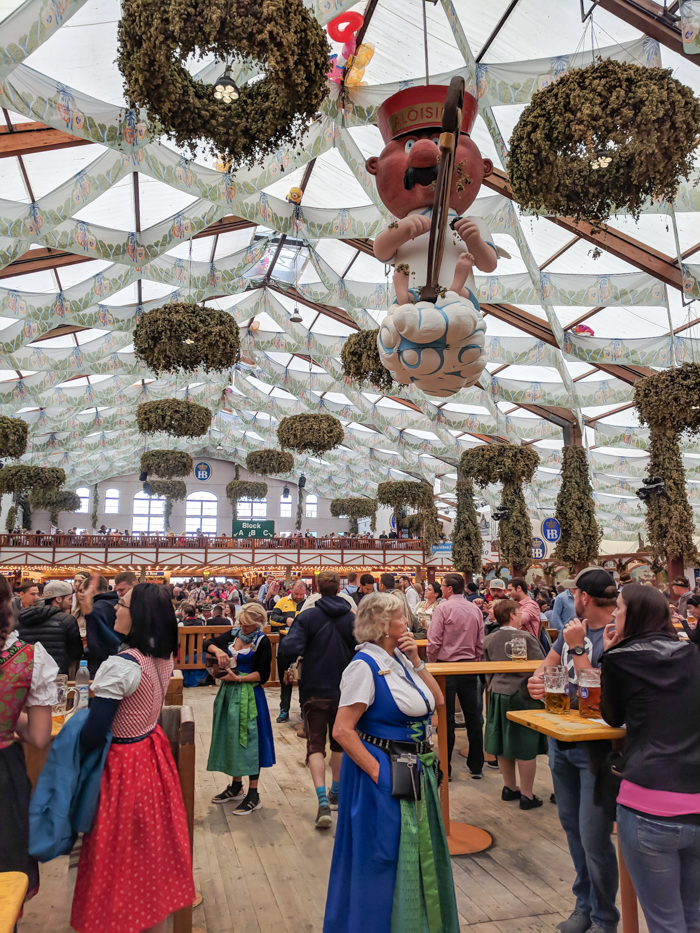 Hofbrau tent standing area / Must-Know Oktoberfest tips from an Oktoberfest tour guide and locals / what you need to know about oktoberfest in munich, germany