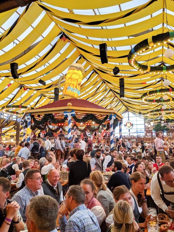 Inside the Paulaner tent / Must-Know Oktoberfest tips from an Oktoberfest tour guide and locals / what you need to know about oktoberfest in munich, germany