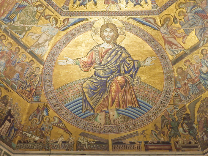 Baptistery ceiling Jesus mosaics / 2 days in Florence, Italy