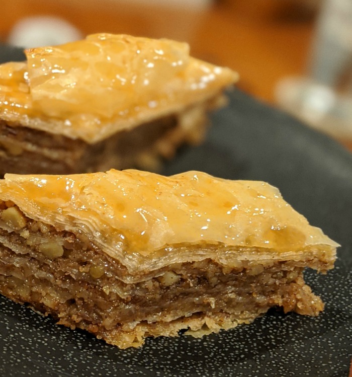 baklava after a turkish hammam at home