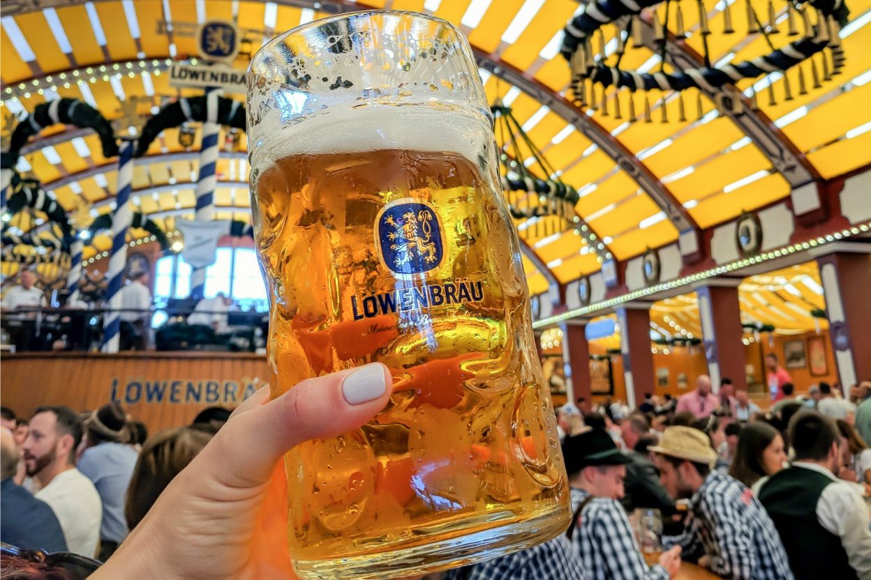 Oktoberfest party beer: What kind of beer to serve at your oktoberfest party | Lowenbrau mass at Oktoberfest in Munich, Germany #oktoberfest #munich #germany #beer #festival #mywanderlustylife