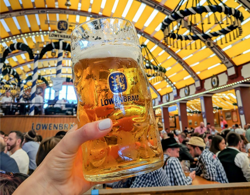 Oktoberfest party beer: What kind of beer to serve at your oktoberfest party | Lowenbrau mass at Oktoberfest in Munich, Germany #oktoberfest #munich #germany #beer #festival #mywanderlustylife