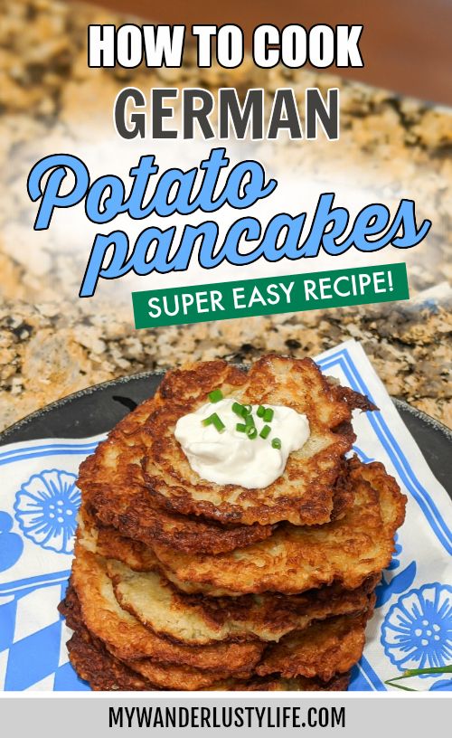 Easy German Potato Pancakes Recipe: How to make kartoffelpuffer mit apfelmus / potato pancakes with apple sauce / latkes #oktoberfest #germanfood #potatopancakes #kartoffelpuffer #applesauce #germanrecipe