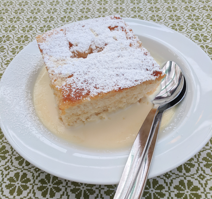 dampfnudel on a plate at oktoberfest