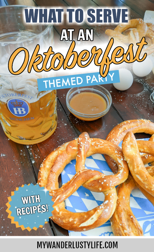 The perfect Oktoberfest party foods for your oktoberfest-themed party at home | What to serve at an Oktoberfest party #oktoberfest #oktoberfestfood #germanfood #germanrecipes #pretzels