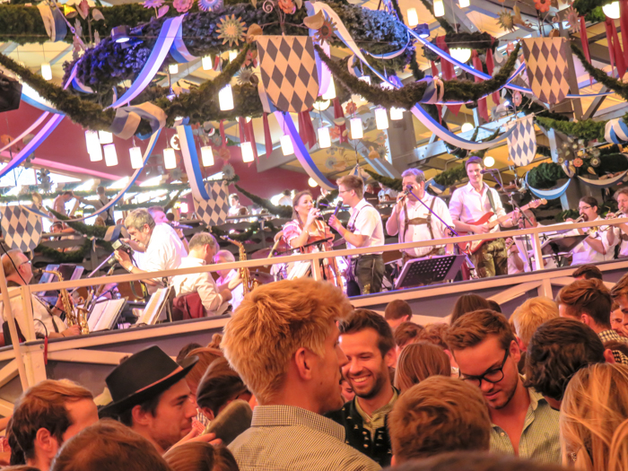 The band at the Schottenhamel at Oktoberfest in Munich, Germany