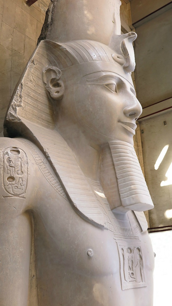 Ramses II statue in Memphis Egypt at open air museum