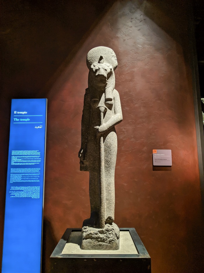 Statue of Sekhmet at the Egyptian Museum in Turin, Italy