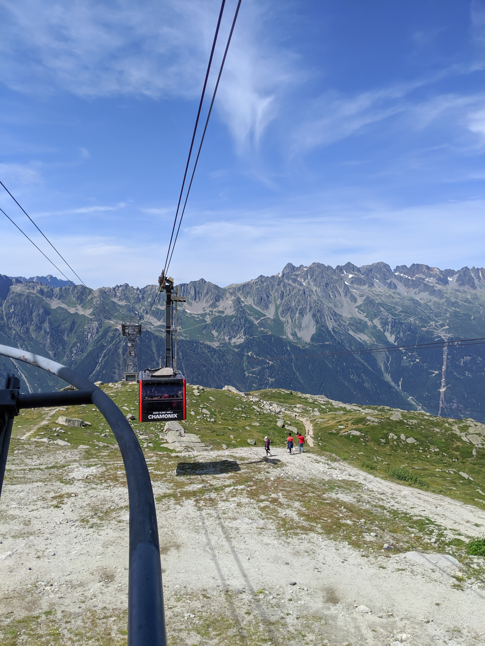 Aiguille du Midi summer visitor's guide, Chamonix, France: hikers leaving Plan de l'Aiguille