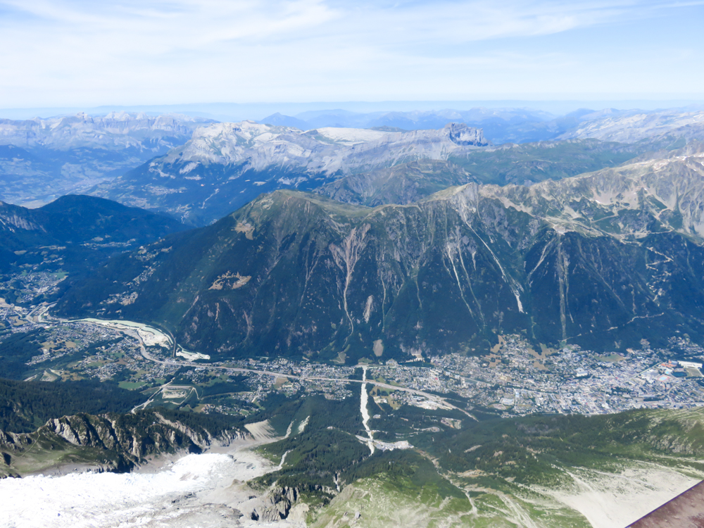 Aiguille du Midi summer visitor's guide, Chamonix, France: view of Chamonix