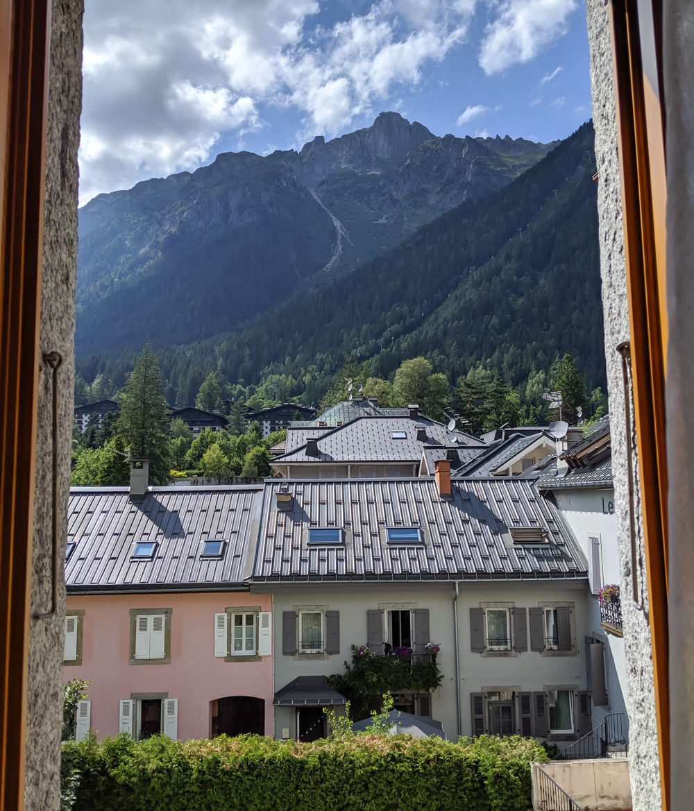 Chamonix in the summer travel guide: Where to stay in Chamonix, the view from my room at Hotel Croix Blanche