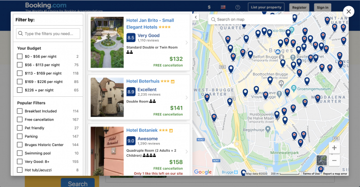 How to find the perfect hotel using Booking.com map view | Tips for planning quick trips