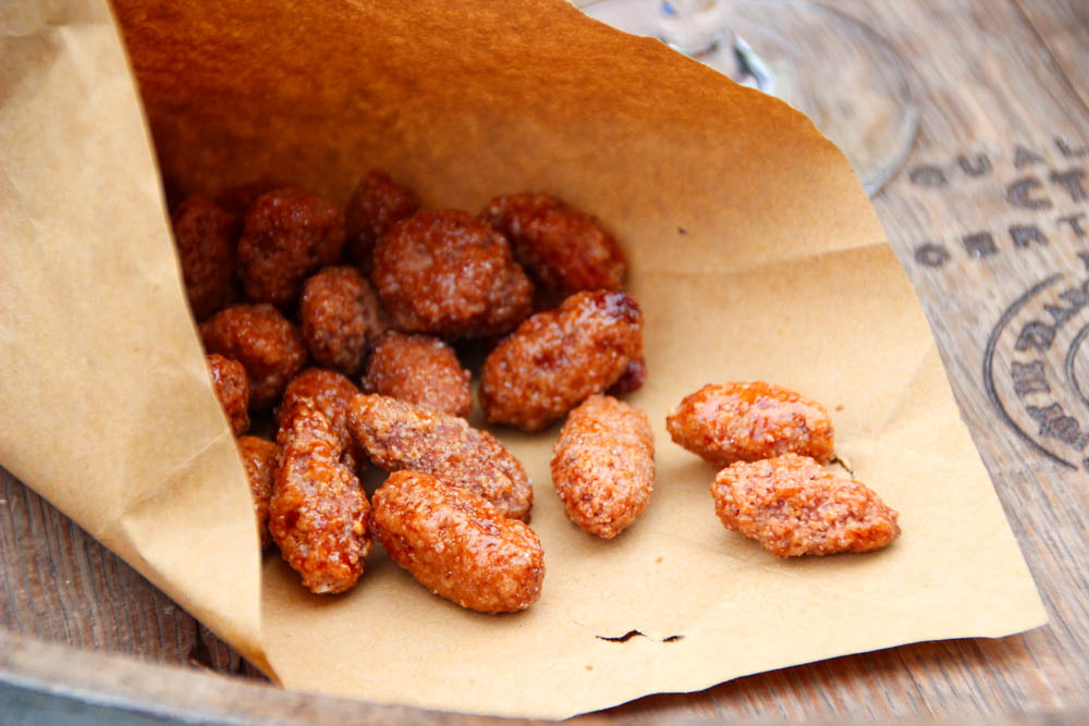 bag of candied roasted almonds from the german christmas market foods