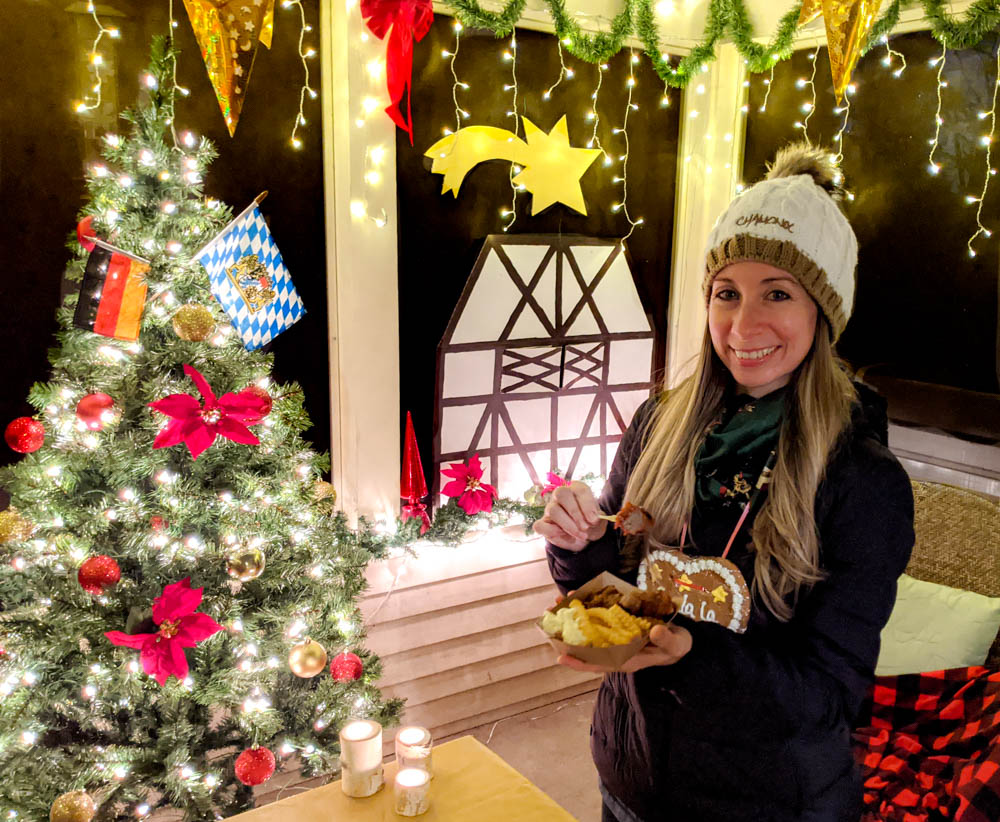 German Christmas market foods and drinks you can enjoy at home (with recipes) | eating currywurst and fries