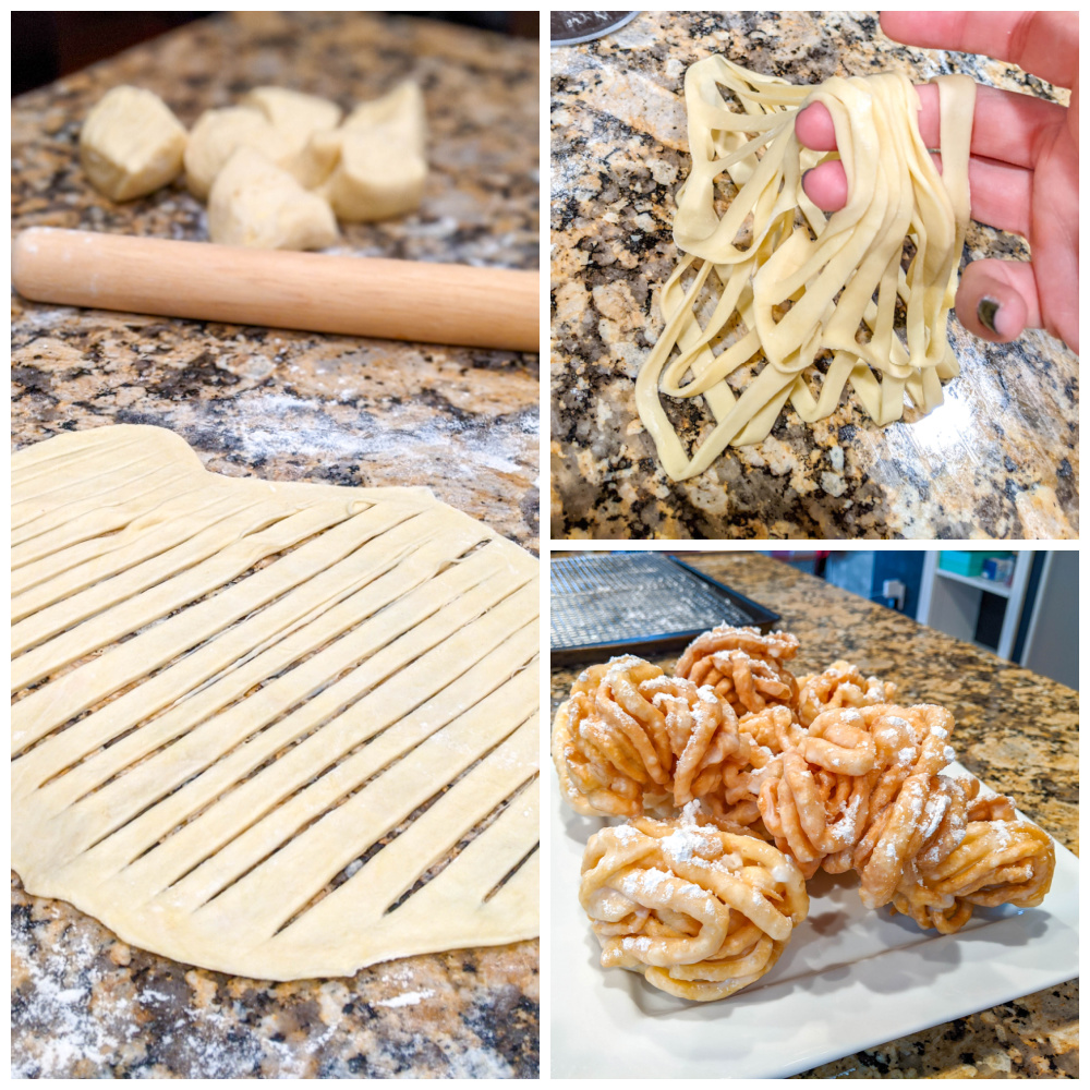 making Schneeballen, snowballs from Rothenburg ob der Tauber