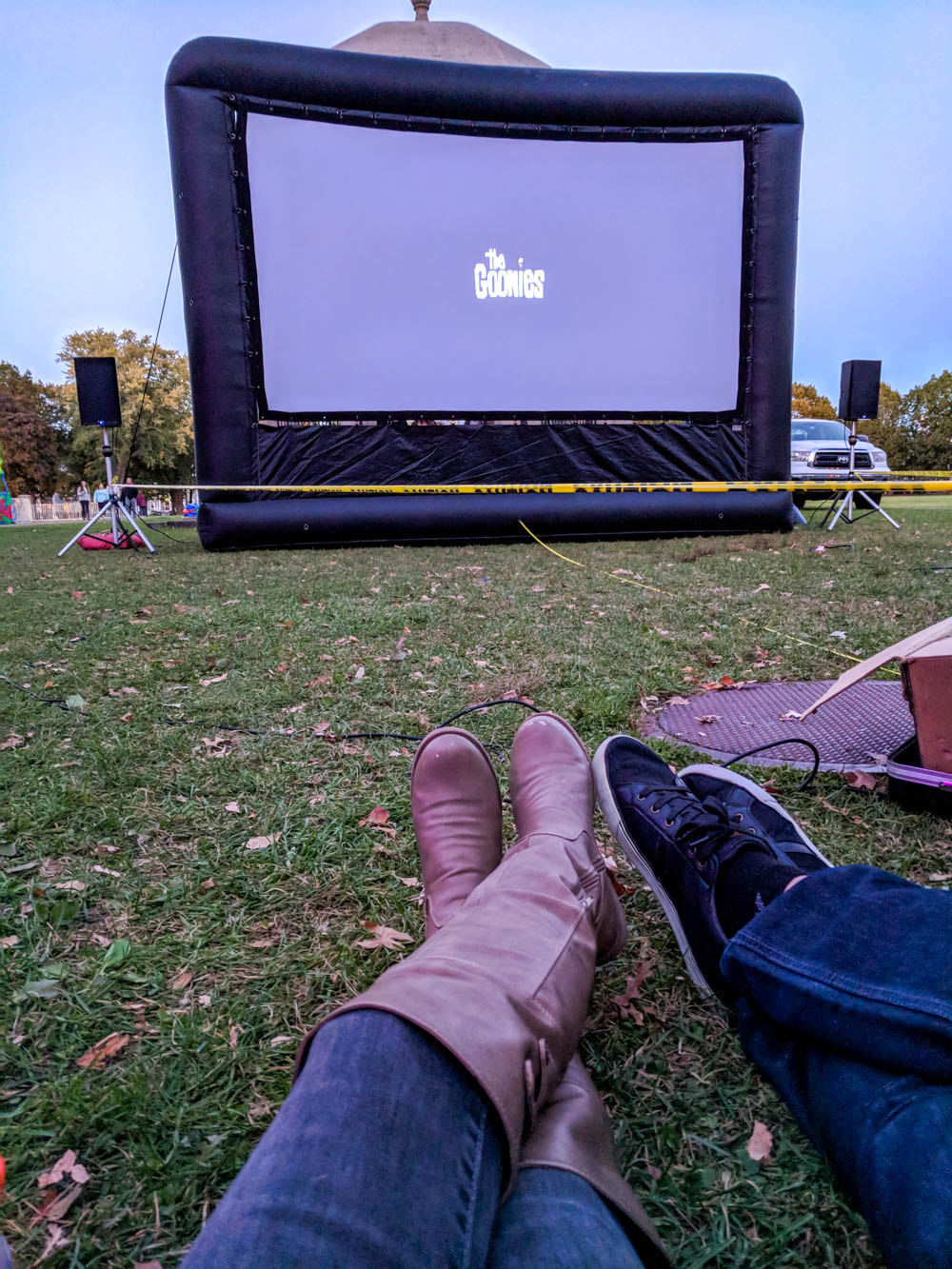 Watching the Goonies in Salem Common