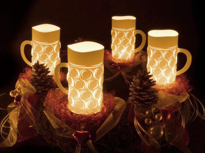oktoberfest gift ideas, perfect gifts for oktoberfest lovers: beer mug lanterns