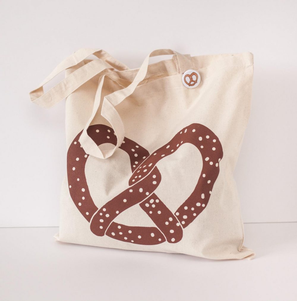 oktoberfest gift ideas, perfect gifts for oktoberfest lovers: pretzel tote bag