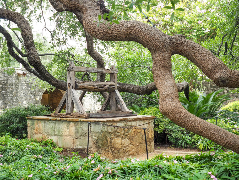 old well outside the historical sites in san antonio texas