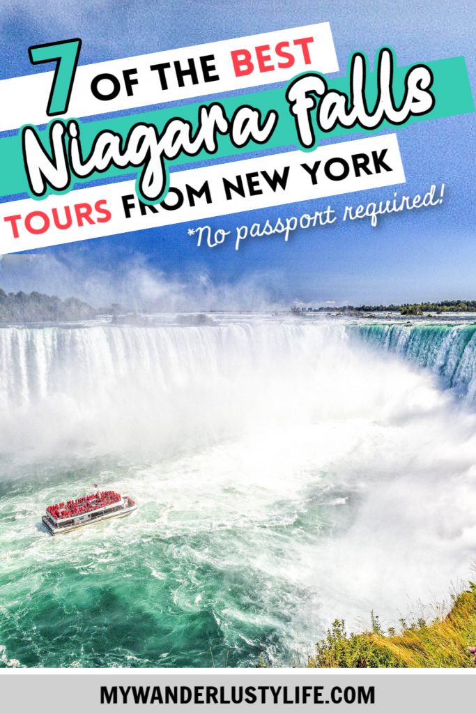 7 of the best niagara falls tours from new york, check out Niagara Falls from the American side, U.S. side. Maid of the Mist tour, jet boat tour, Rainbow Bridge, and more! #mywanderlustylife #niagarafalls #newyork