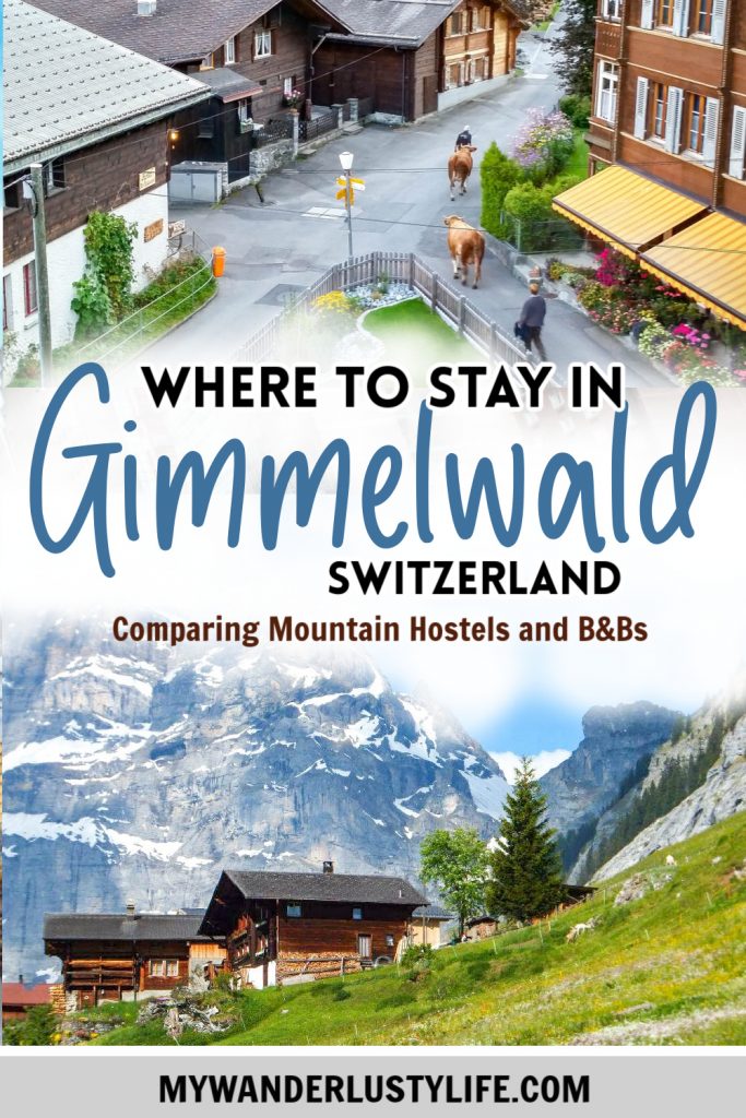 Where to stay in Gimmelwald, Switzerland: Mountain Hostels and B&Bs | Mountain Hostel, Esther's Guesthouse, Olle & Maria's Bed and Breakfast, Pension Gimmelwald | Best places to stay in Gimmelwald | #mywanderlustylife #gimmelwald #switzerland #swissalps #ricksteves