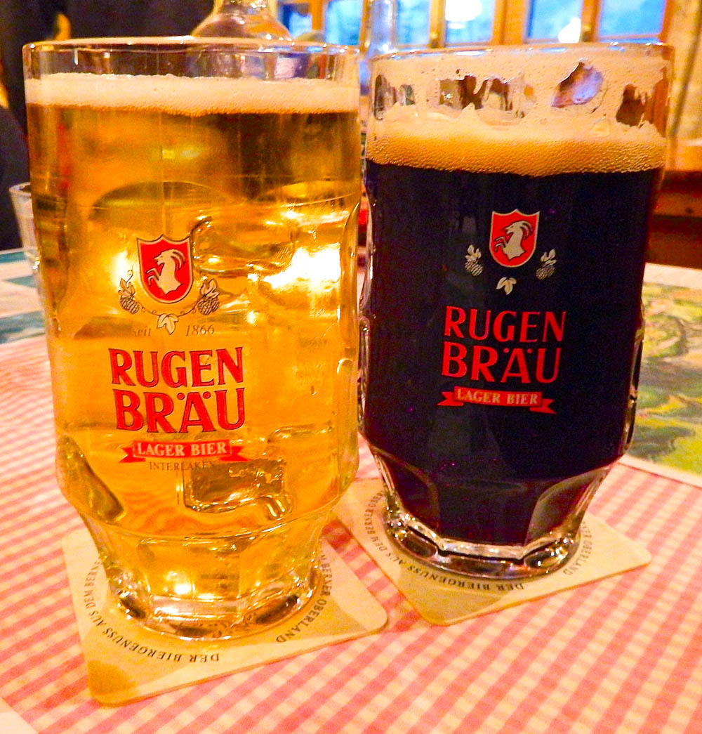 Mountain Hostel Rugenbrau beers | Where to stay in Gimmelwald, Switzerland: Mountain Hostels and B&Bs | Best places to stay in Gimmelwald