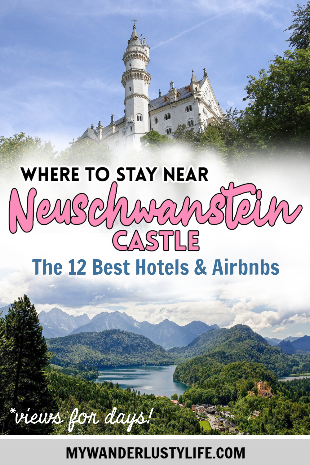 Where to stay near Neuschwanstein Castle: 12 Best Hotels and Airbnbs in Hohenschwangau, Schwangau, and Füssen #neuschwanstein #castle #germany #bavaria #romanticroad