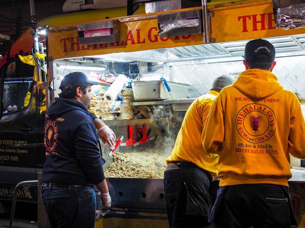 new york city halal guys food stand