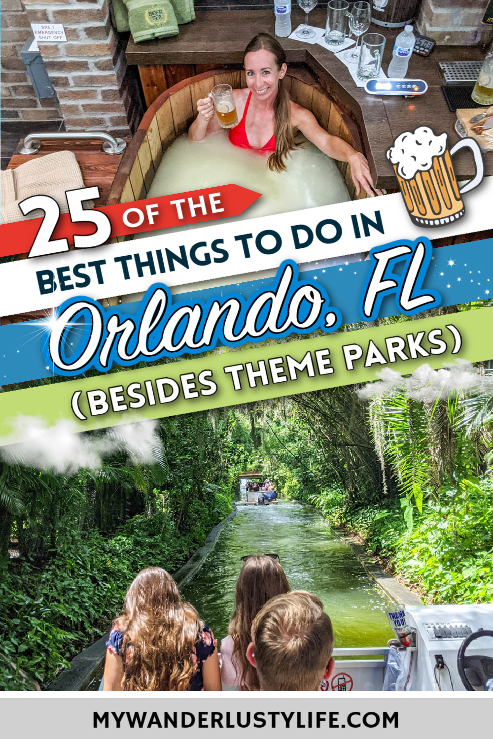  Las mejores cosas para hacer en Orlando, Florida, además de parques temáticos / cerveza artesanal, spa de cerveza, deportes acuáticos, actividades de aventura, museos, historia, arte, cultura, tiendas, restaurantes y mucho más.