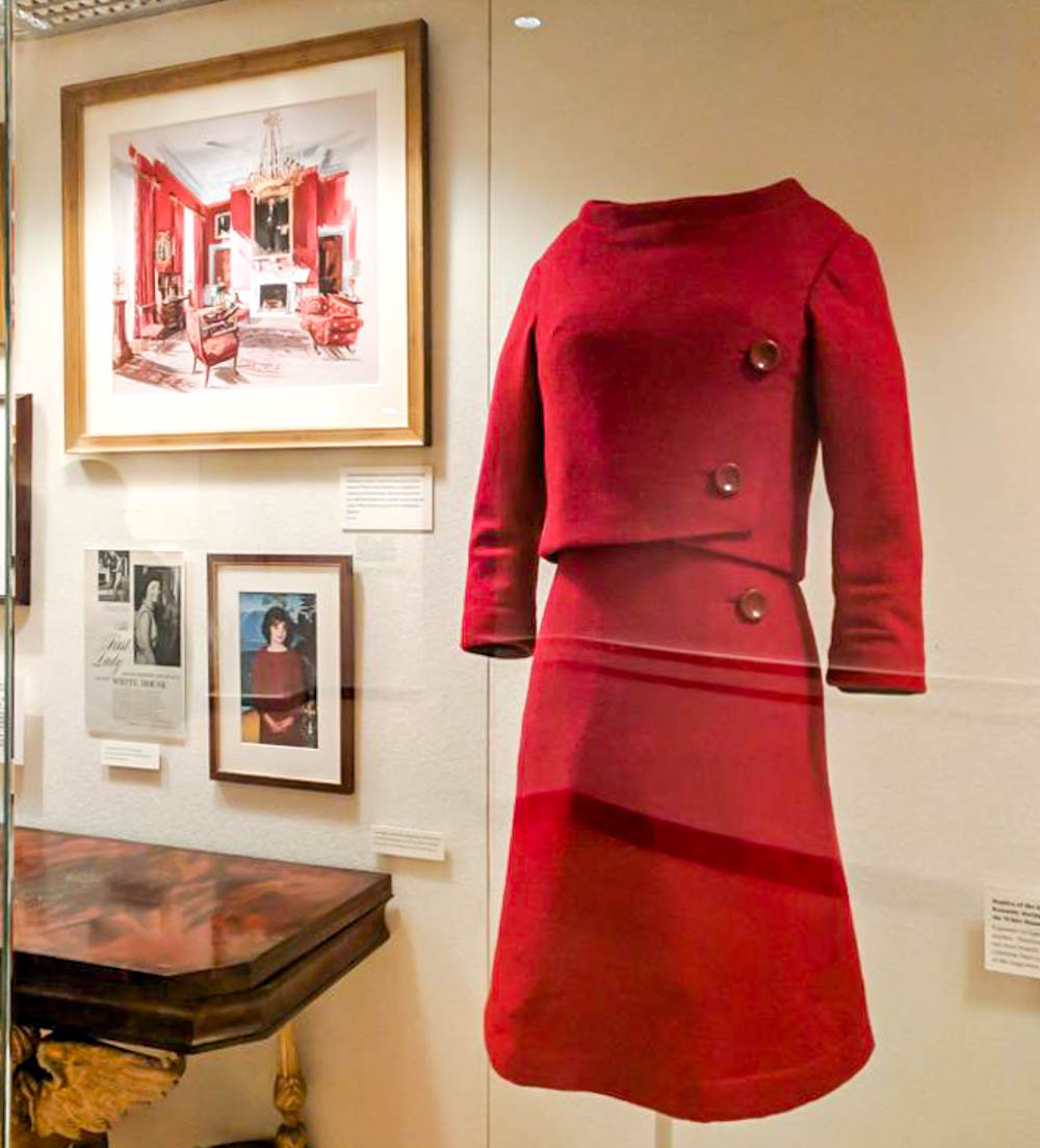 Boston bucket list and the best things to do in Boston: Jackie's dress at JFK Presidential Library